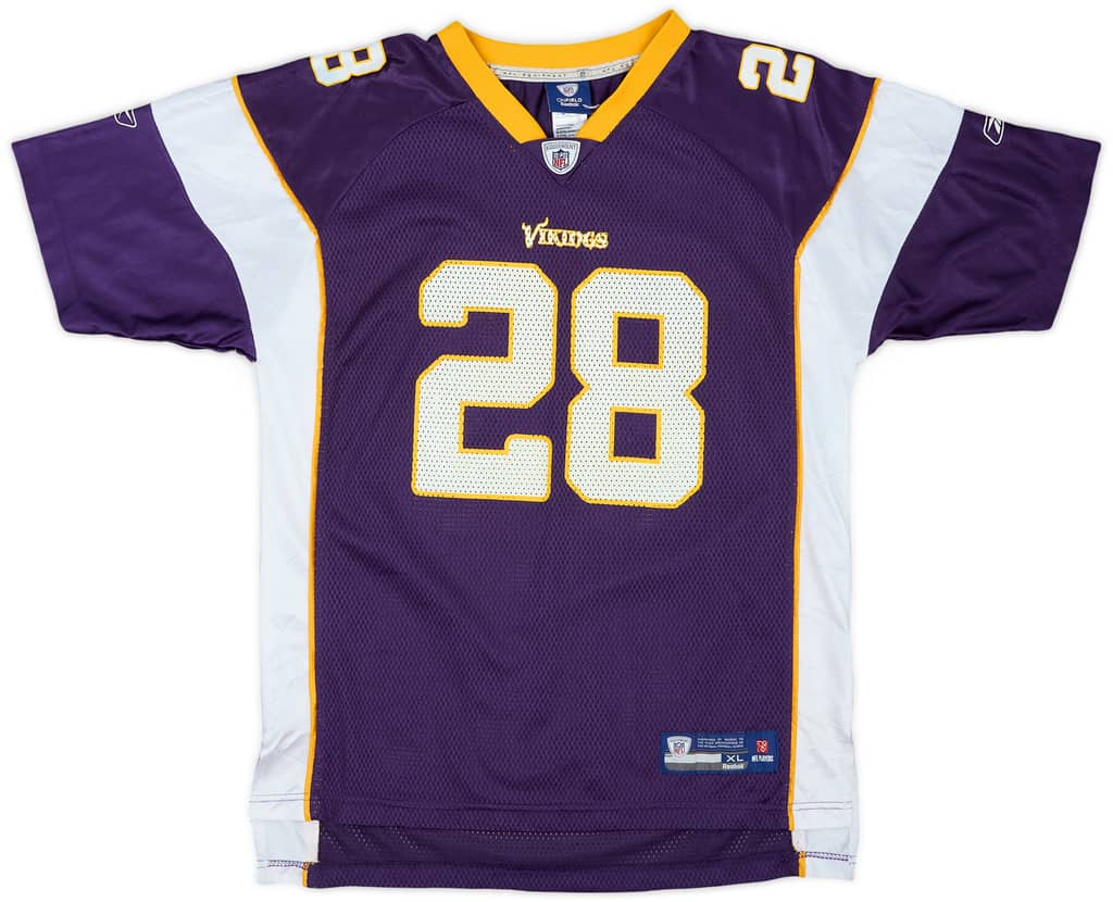 2008-11 Minnesota Vikings Peterson #28 Reebok On Field Home Jersey - 9/10 - (XL.Boys)