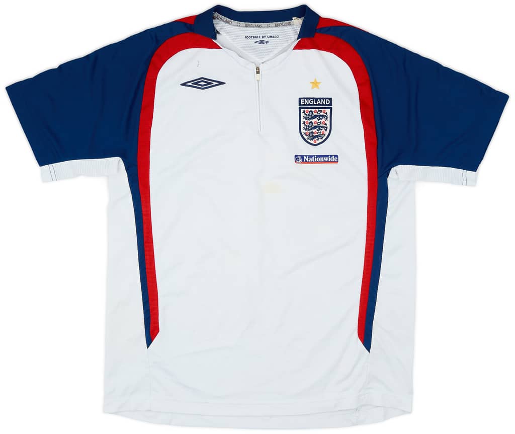 2004-06 England Umbro 1/4 Zip Polo Shirt - 6/10 - (M)