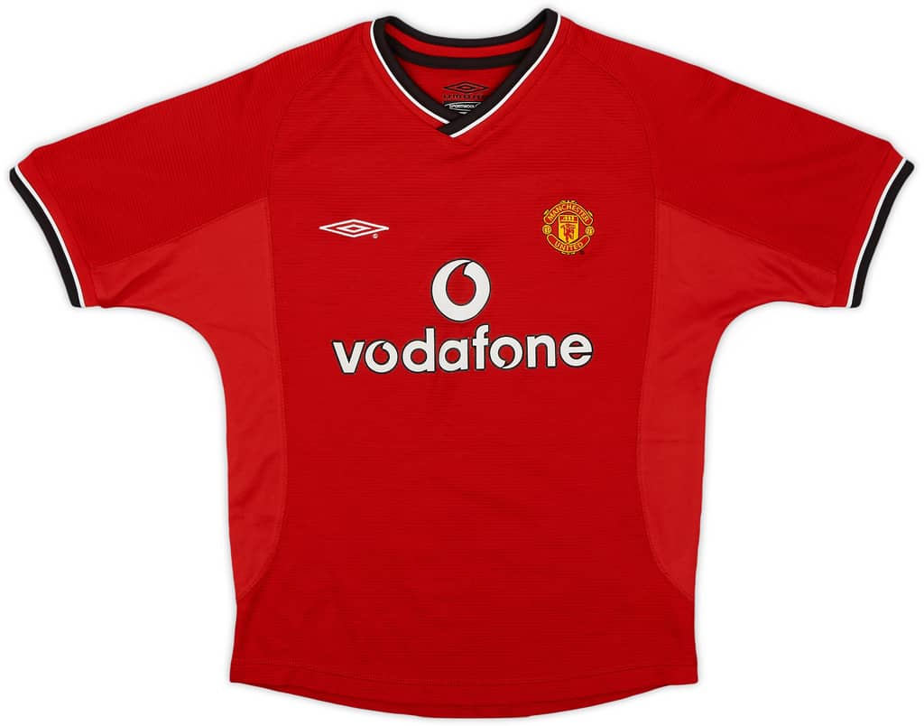 2000-02 Manchester United Home Shirt - 8/10 - (L.Boys)