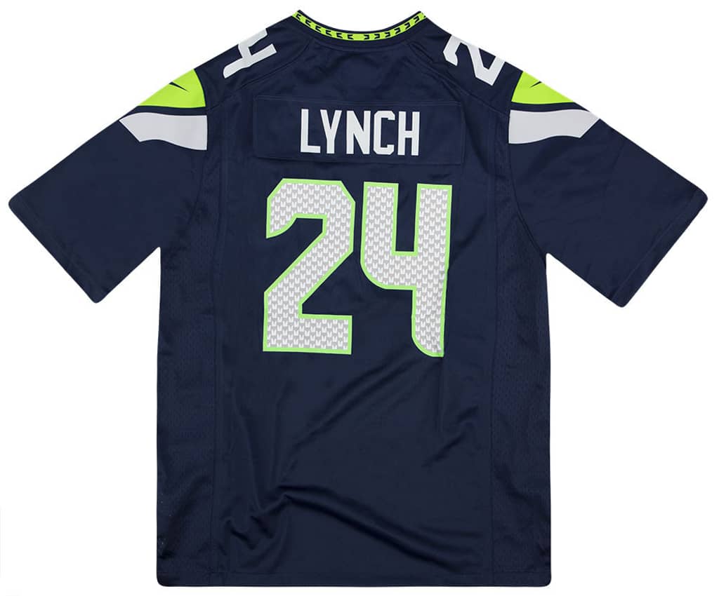 2019 Seattle Seahawks Lynch #24 Nike Game Jersey (Home) M - *As New*