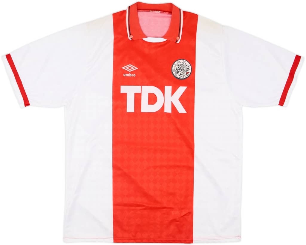 1989-91 Ajax Home Shirt - 9/10 - (XL)
