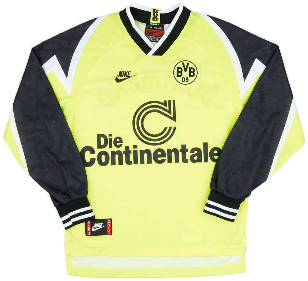 1995-96 Borussia Dortmund Home L/S Shirt - 9/10 - (XS)