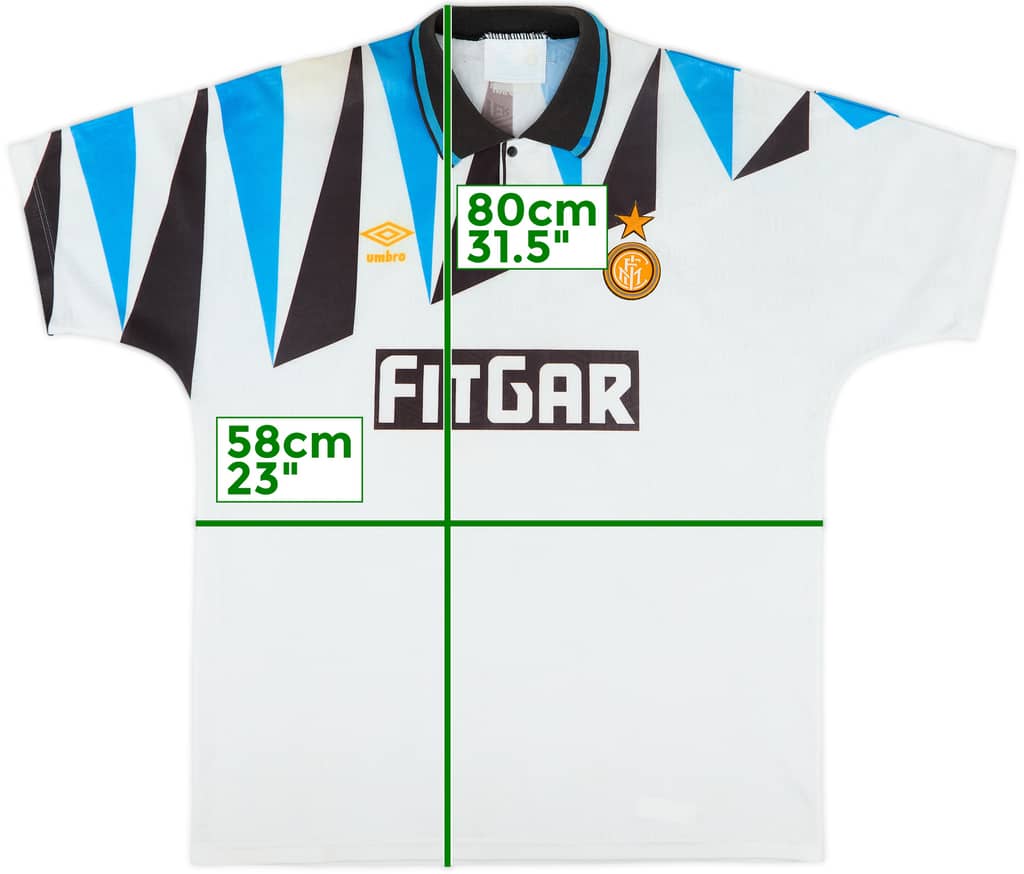 1991-92 Inter Milan Away Shirt - 7/10 - (XL)