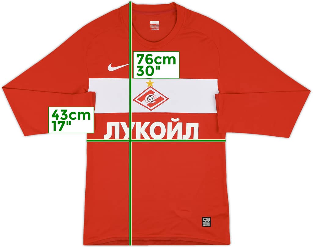 2009 Spartak Moscow Player Issue Home L/S Shirt - 10/10 - (M)