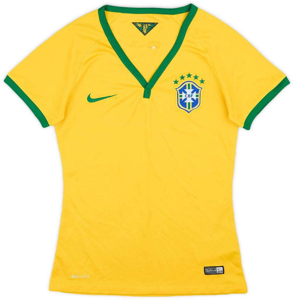 2014-15 Brazil Home Shirt - 8/10 - (Women's S)