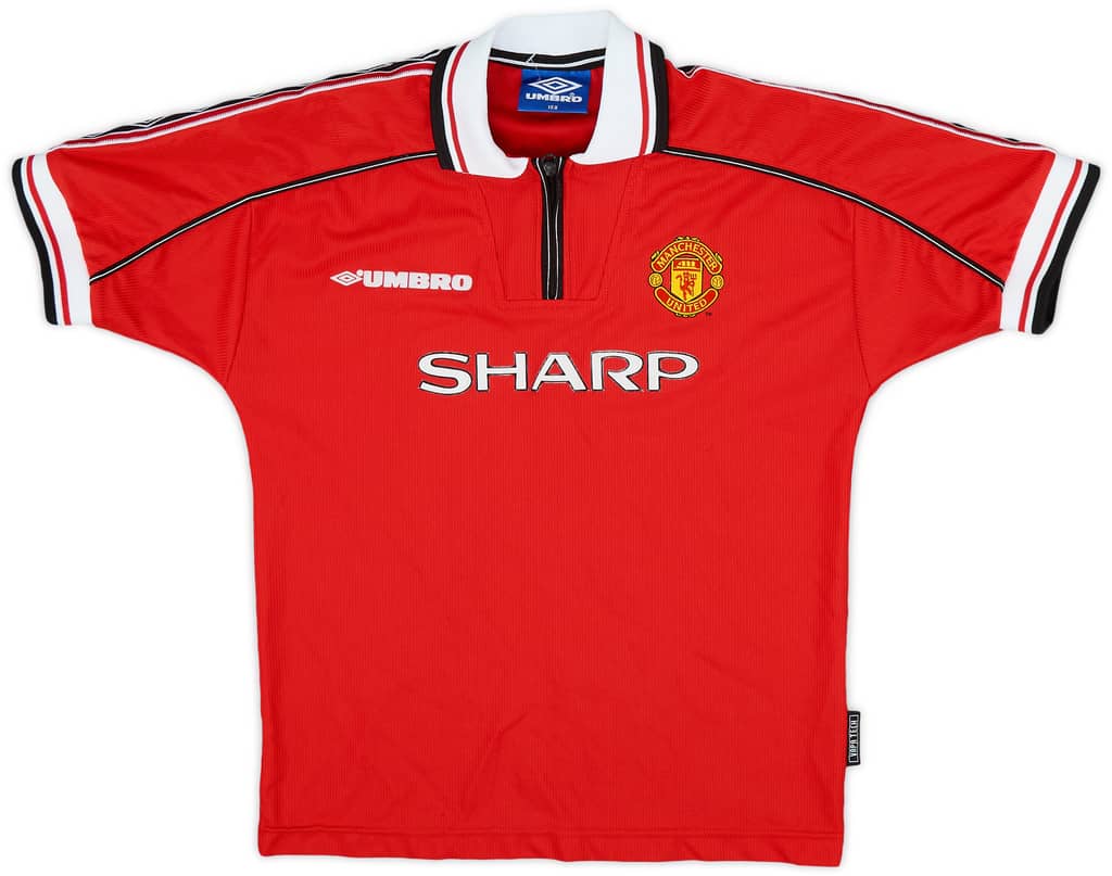 1998-00 Manchester United Home Shirt - 8/10 - (L.Boys)