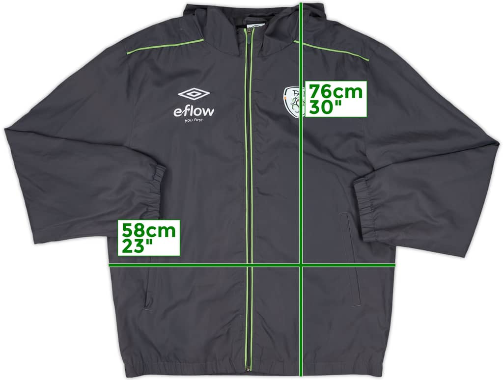 2007-09 Ireland Umbro Hooded Track Jacket - 8/10 - (M)