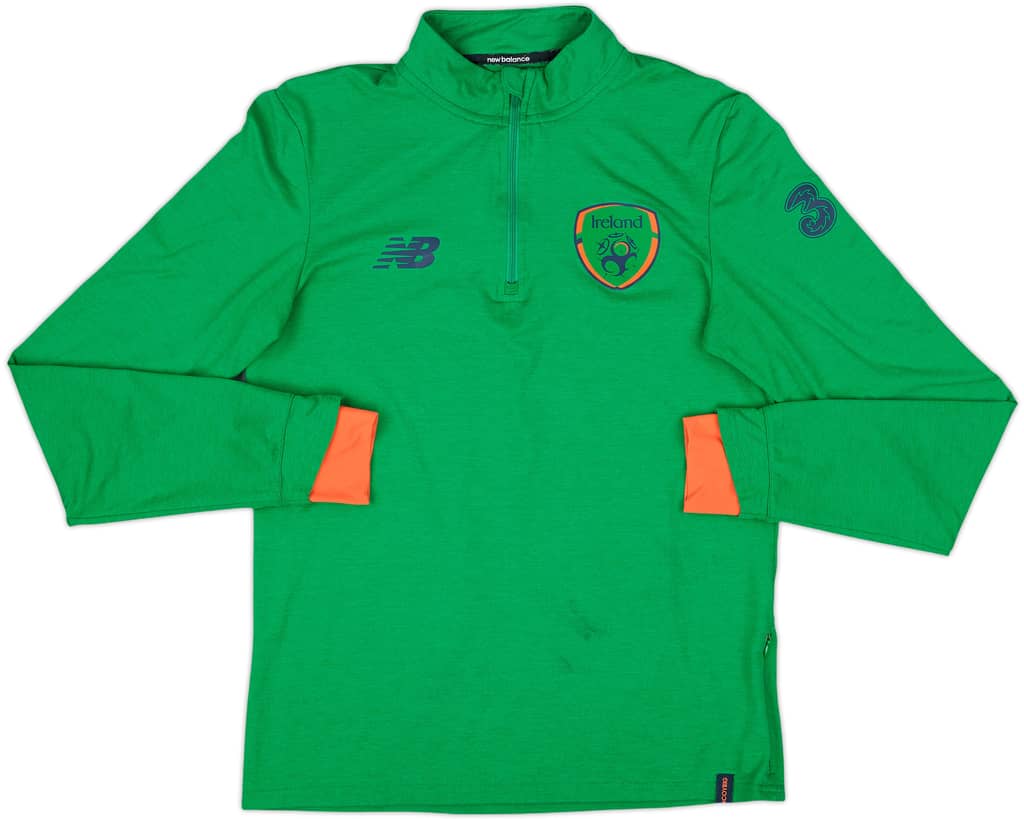 2017-18 Ireland New Balance 1/4 Zip Training Top - 8/10 - (S)