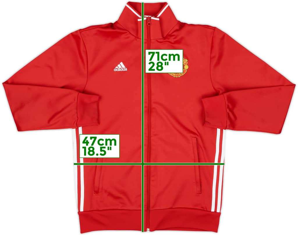 2016-17 Manchester United adidas Track Jacket - 8/10 - (S)