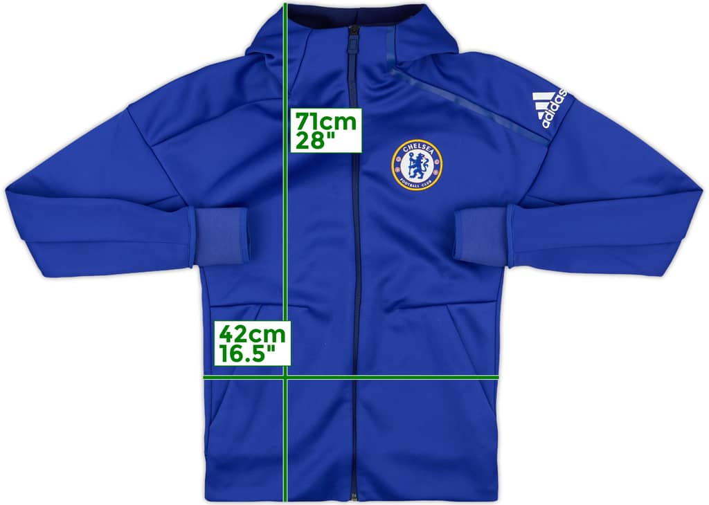 2016-17 Chelsea adidas Hooded Track Jacket - 8/10 - (XS)