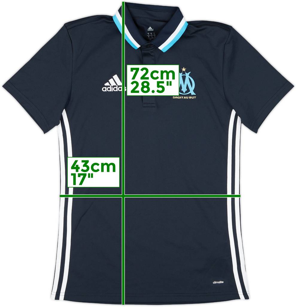2016-17 Olympique Marseille adidas Polo Shirt - 10/10 - (S)