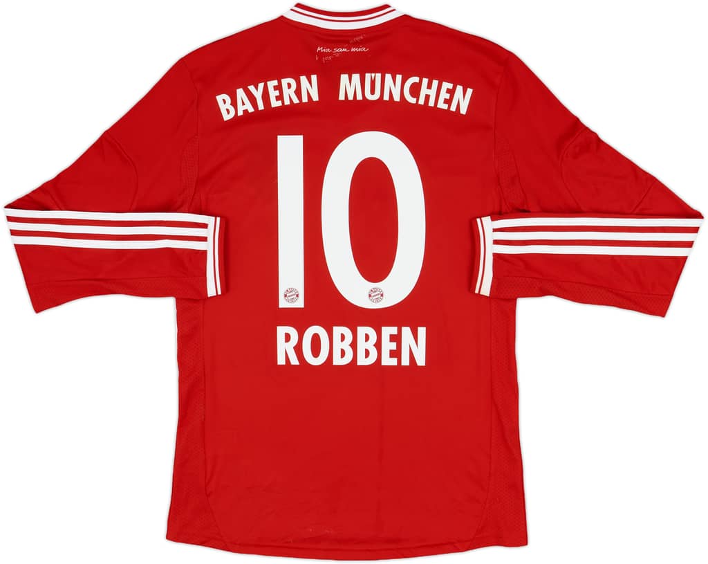2013-14 Bayern Munich Home L/S Shirt Robben #10 - 7/10 - (S)