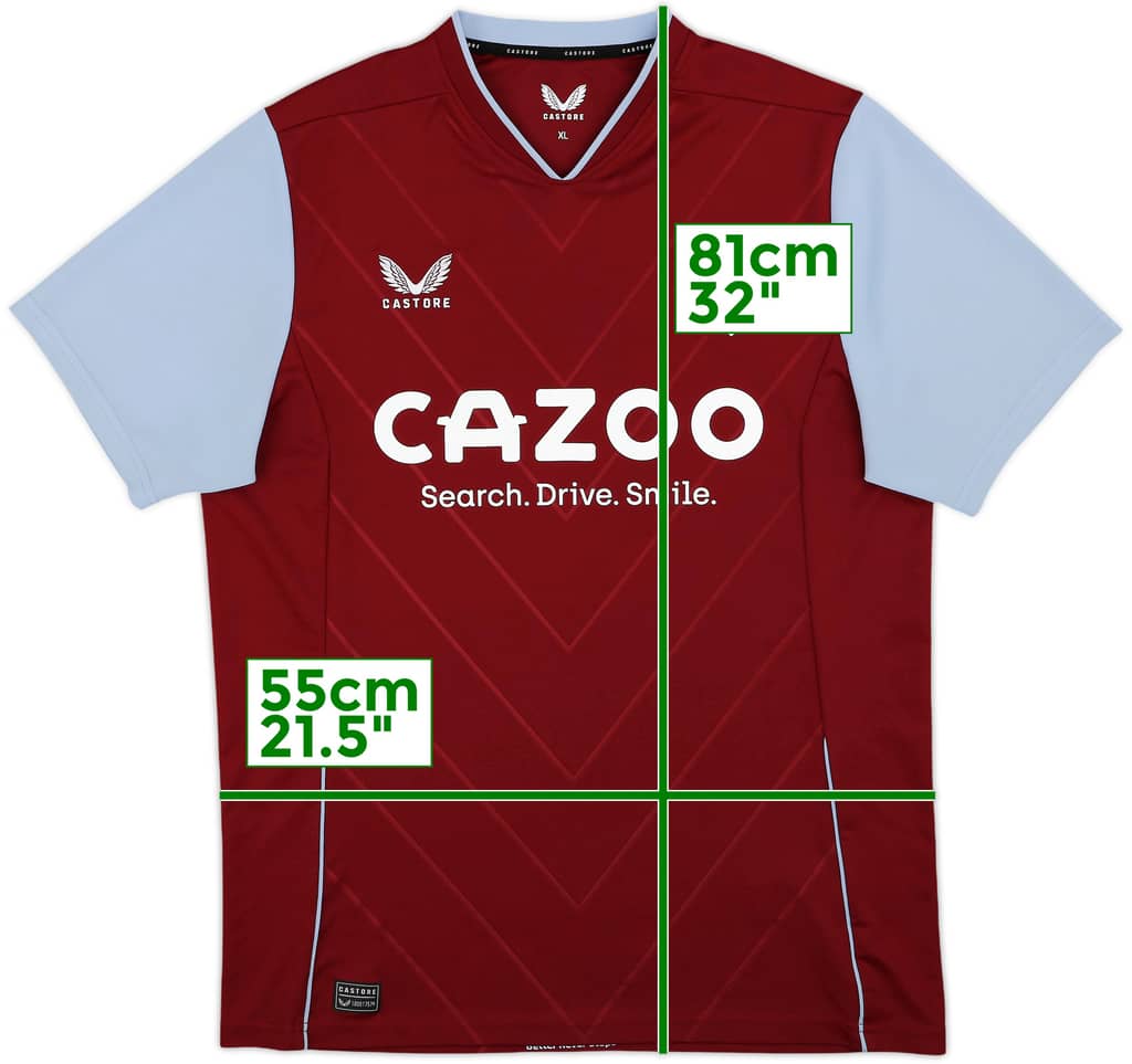 2022-23 Aston Villa Home Shirt - 9/10 - (XL)