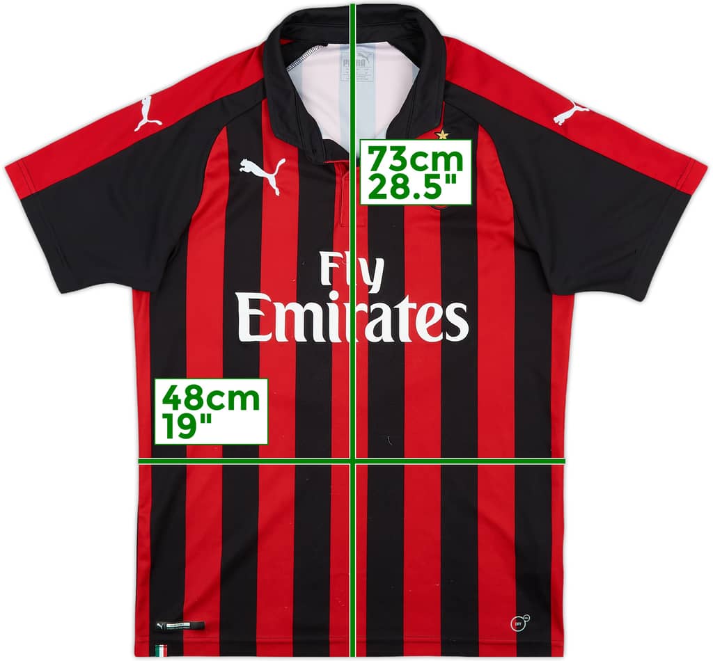 2018-19 AC Milan Home Shirt - 6/10 - (M)