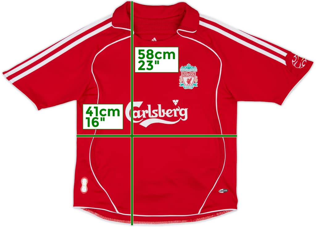 2006-08 Liverpool Home Shirt - 7/10 - (M.Boys)