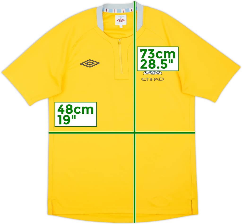 2010-11 Manchester City Umbro 1/4 Zip Training Shirt - 9/10 - (M)