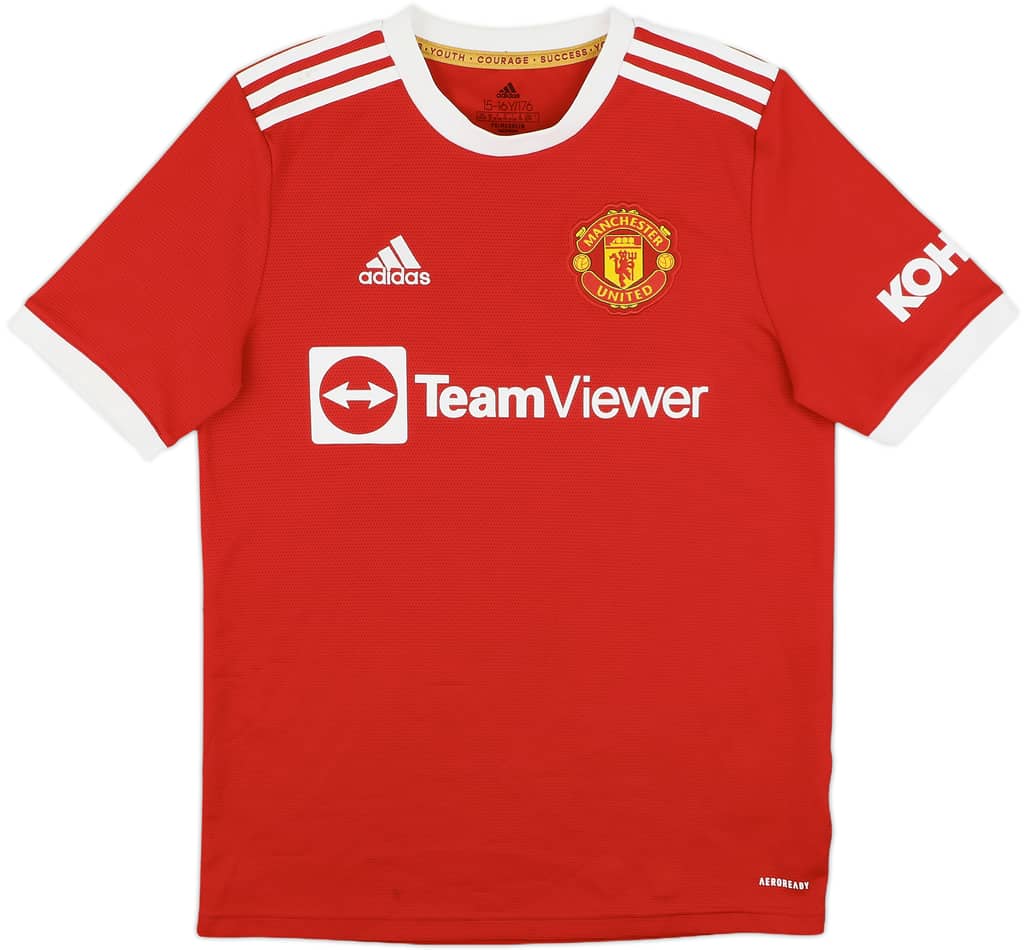 2021-22 Manchester United Home Shirt - 7/10 - (XL.Boys)