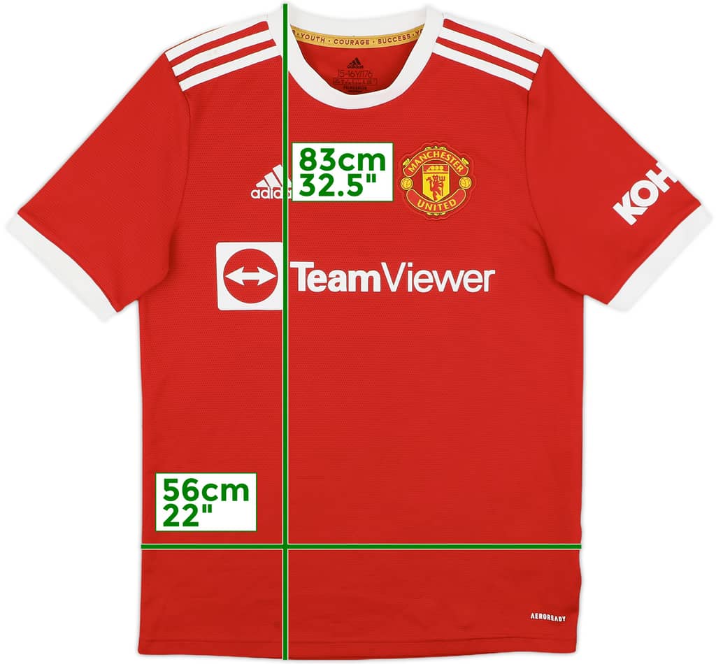 2021-22 Manchester United Home Shirt - 7/10 - (XL.Boys)