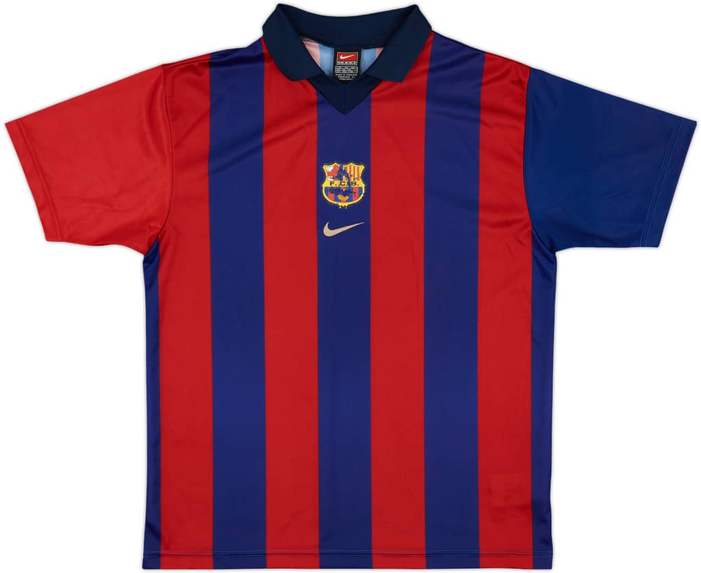 2000-01 Barcelona Basic Home Shirt - 4/10 - (XL.Boys)