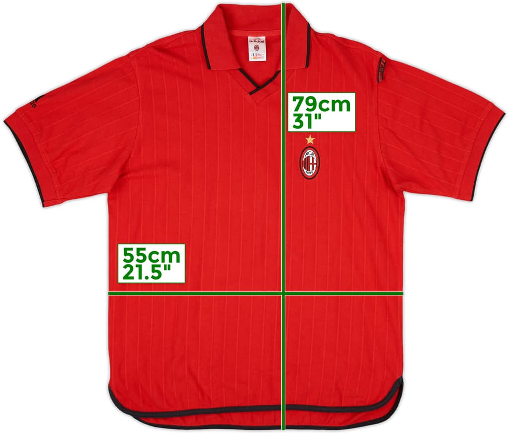 2001-02 AC Milan adidas Training Shirt - 8/10 - (M)