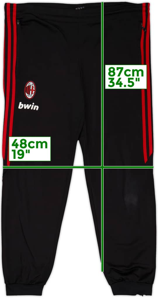 2009-10 AC Milan adidas Track Pants/Bottoms - 5/10 - (L.Boys)