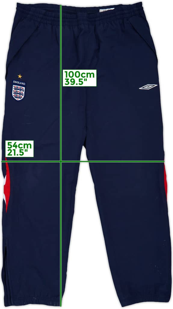 2005-07 England Umbro Track Pants/Bottoms - 8/10 - (M)