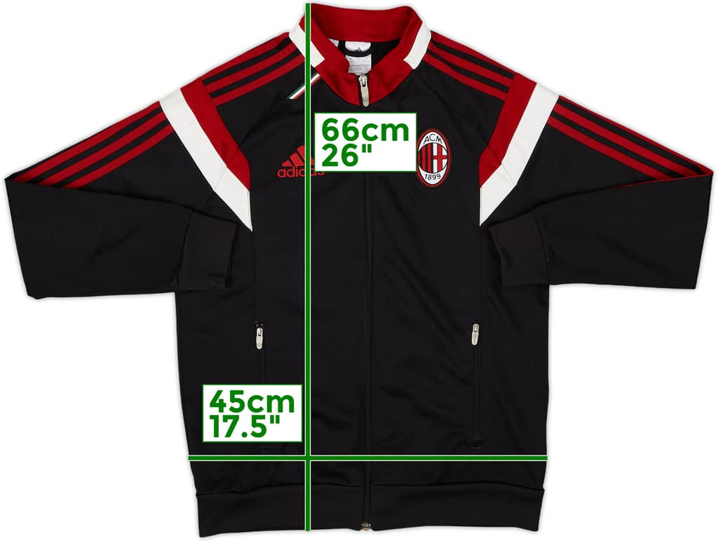 2014-15 AC Milan adidas Track Jacket - 9/10 - (L.Boys)