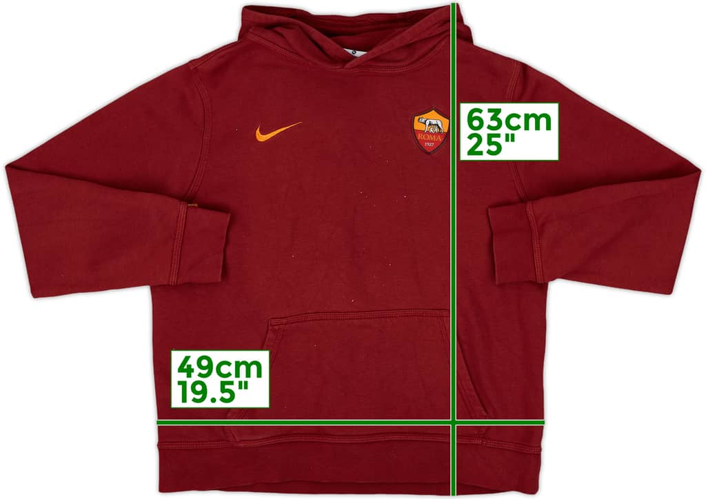 2015-16 Roma Nike Hooded Sweat Top - 9/10 - (XL.Boys)