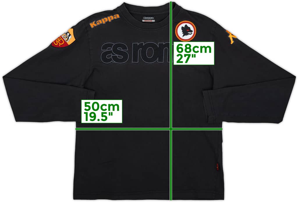 2009-10 Roma Kappa L/S Cotton Tee - 8/10 - (M)