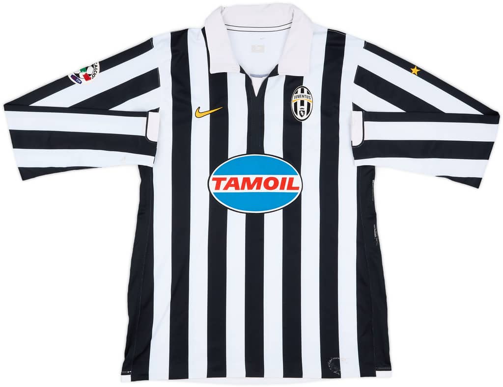 2006-07 Juventus Match Issue Home L/S Shirt Zebina #27