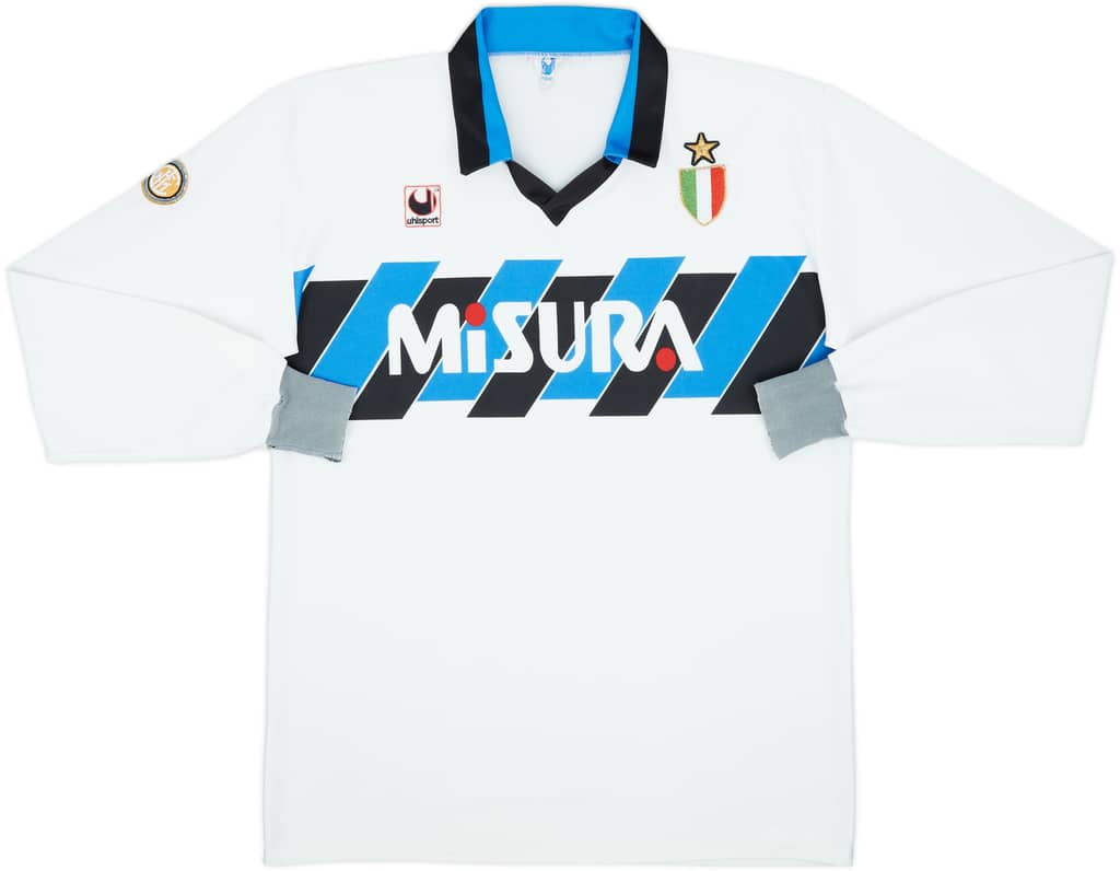 1989-90 Inter Milan Away L/S Shirt - 6/10 - (XL)