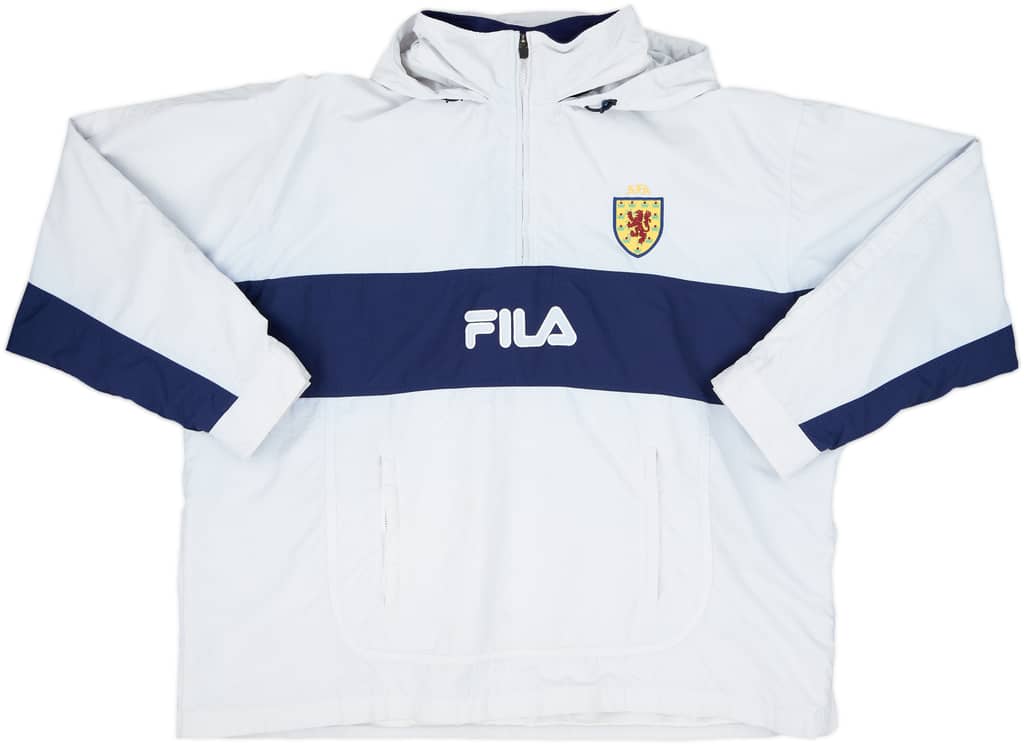 2000-02 Scotland Fila 1/4 Zip Hooded Track Jacket - 6/10 - (XL)