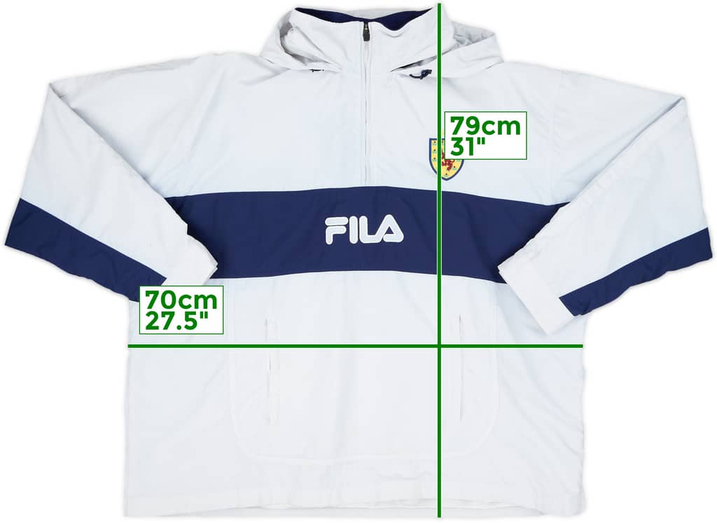 2000-02 Scotland Fila 1/4 Zip Hooded Track Jacket - 6/10 - (XL)