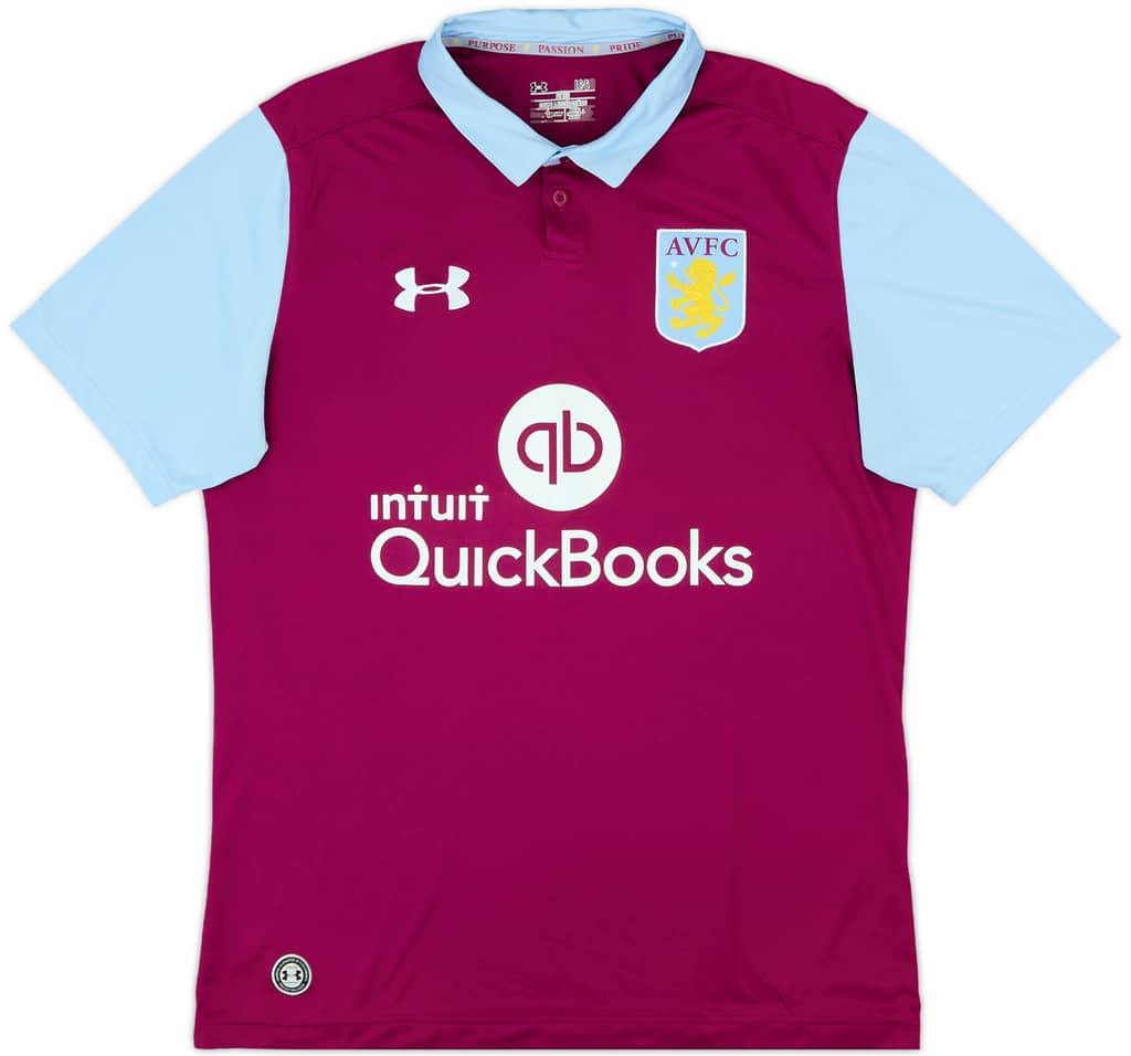 2016-17 Aston Villa Home Shirt - 8/10 - (L)