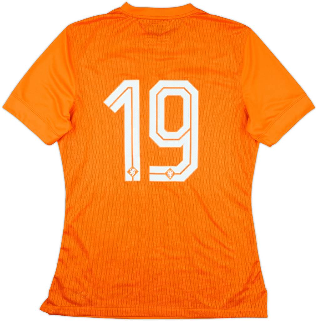2014-15 Netherlands Match Issue Home Shirt #19