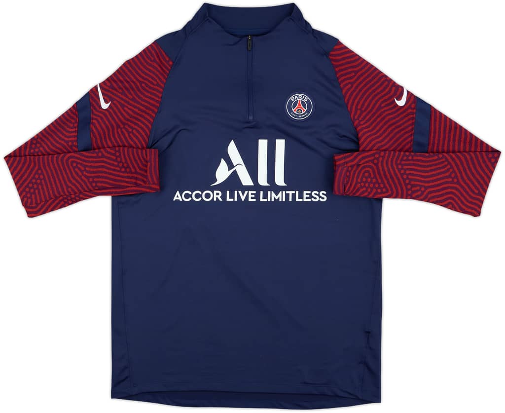 2020-21 Paris Saint-Germain Nike 1/4 Zip Drill Top - 7/10 - (L)