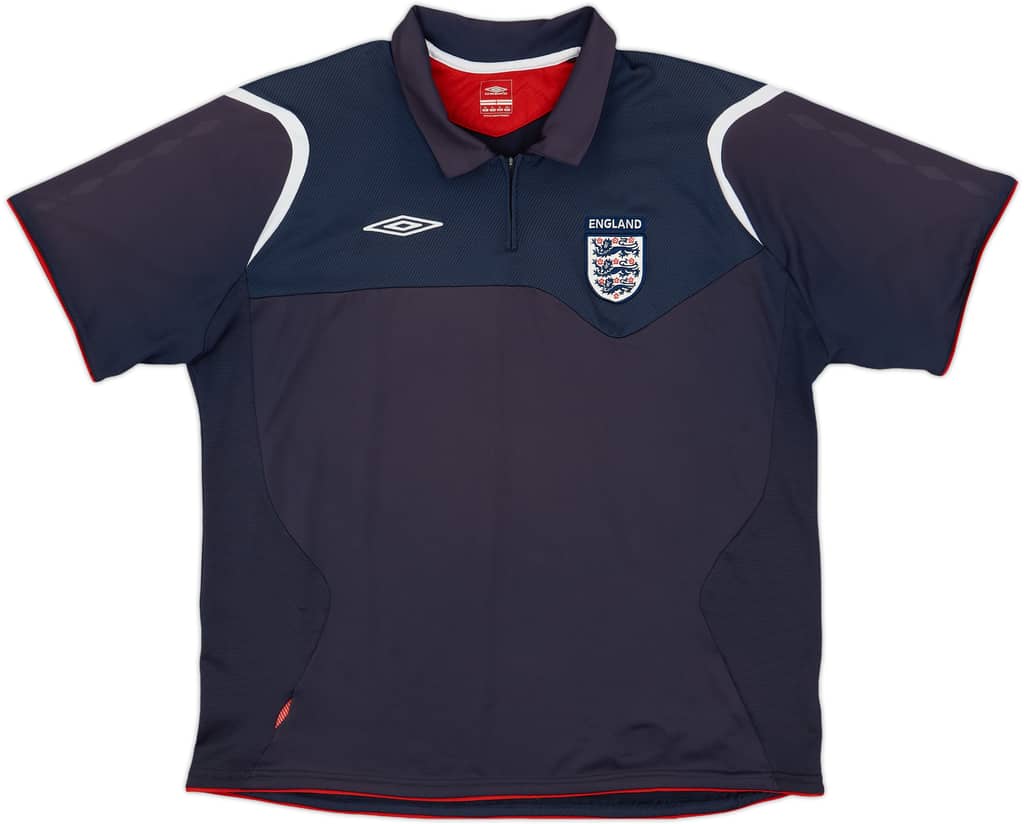 2004-05 England Umbro 1/4 Zip Polo Shirt - 7/10 - (XL)