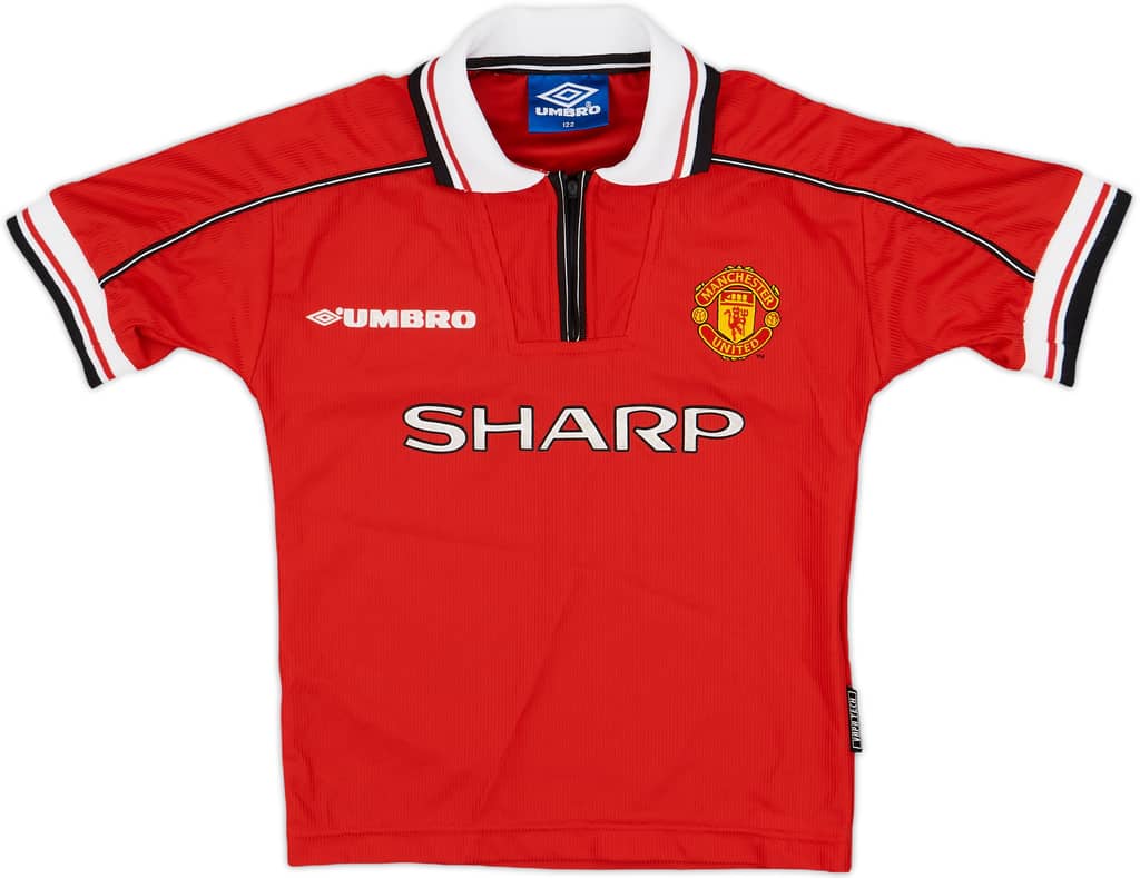 1998-00 Manchester United Home Shirt - 8/10 - (6-7 Years)
