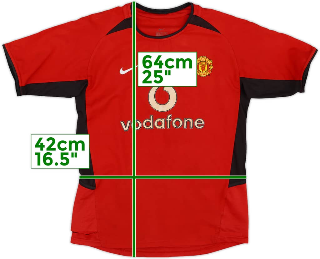 2002-04 Manchester United Home Shirt - 7/10 - (M.Boys)