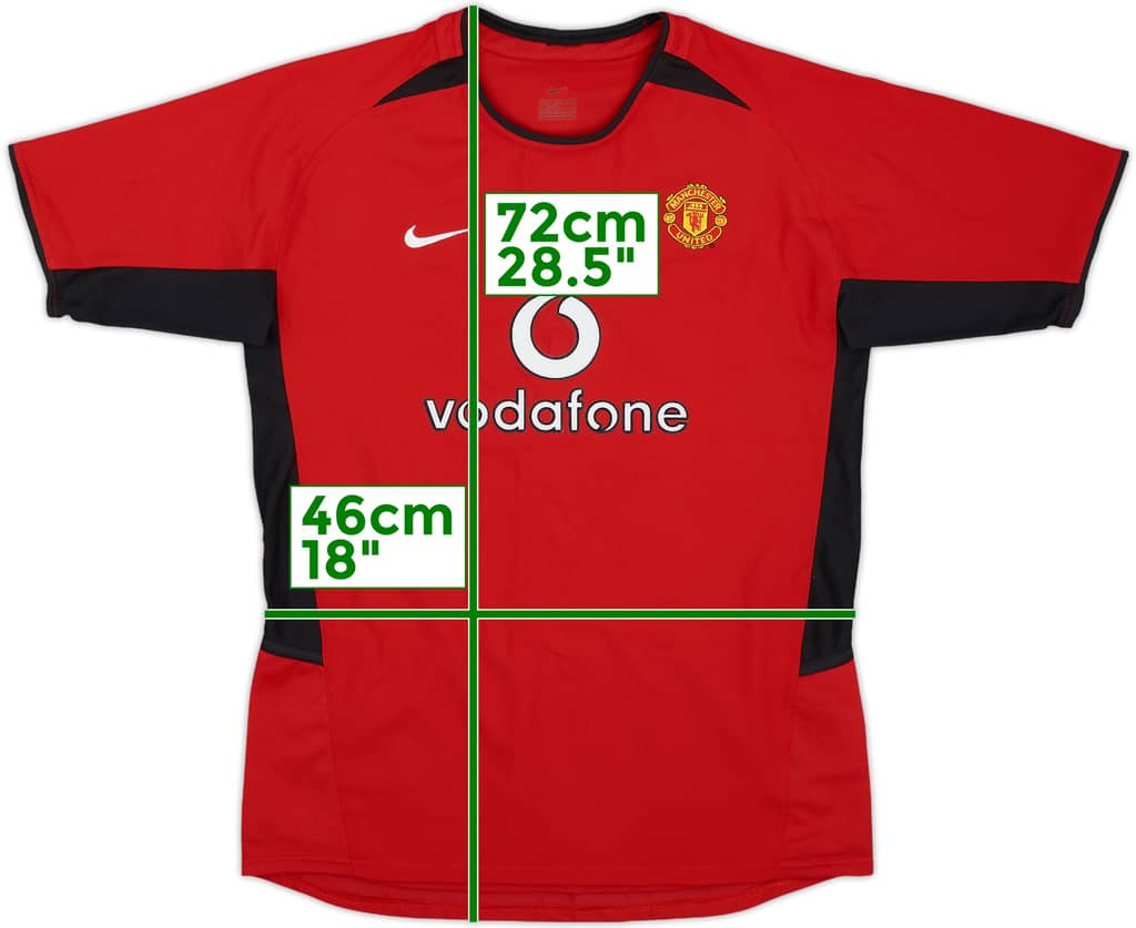 2002-04 Manchester United Home Shirt - 9/10 - (XL.Boys)