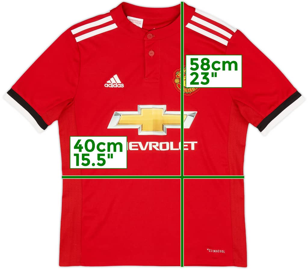 2017-18 Manchester United Home Shirt - 9/10 - (M.Boys)