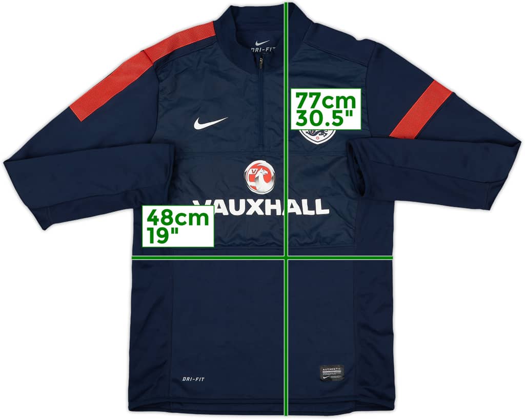 2013-14 England Nike 1/4 Zip Training Top - 8/10 - (M)