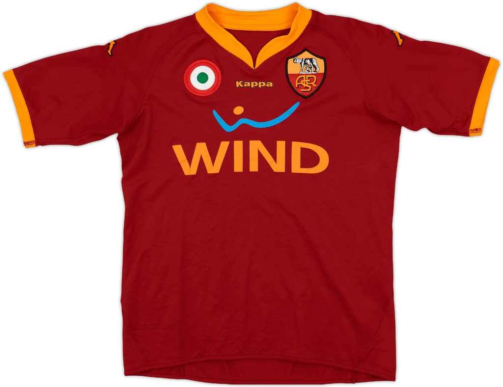 2007-08 Roma Home Shirt - 8/10 - (XL.Boys)