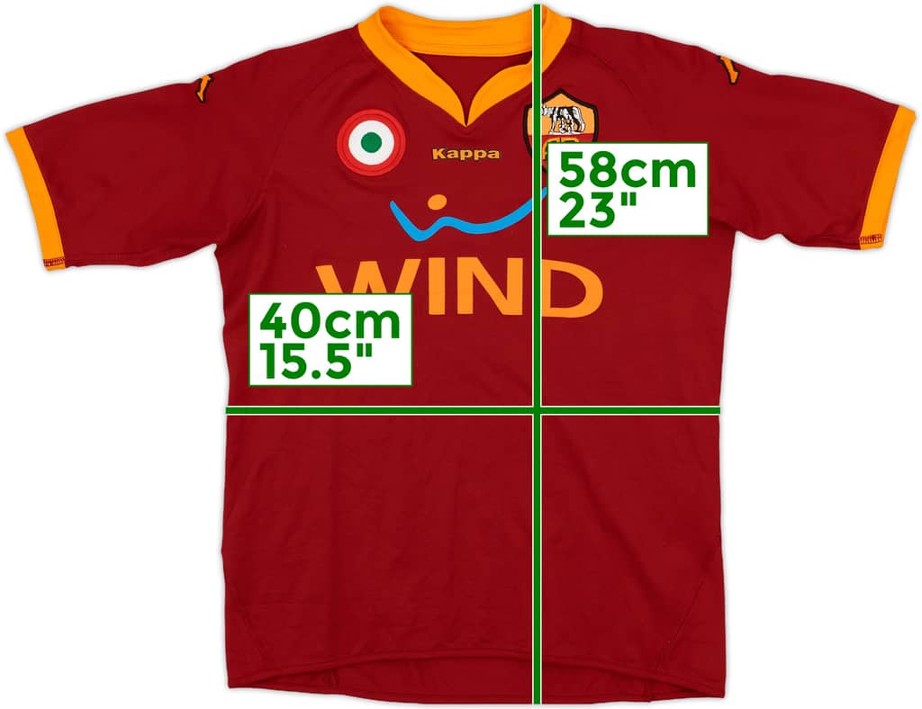 2007-08 Roma Home Shirt - 8/10 - (XL.Boys)