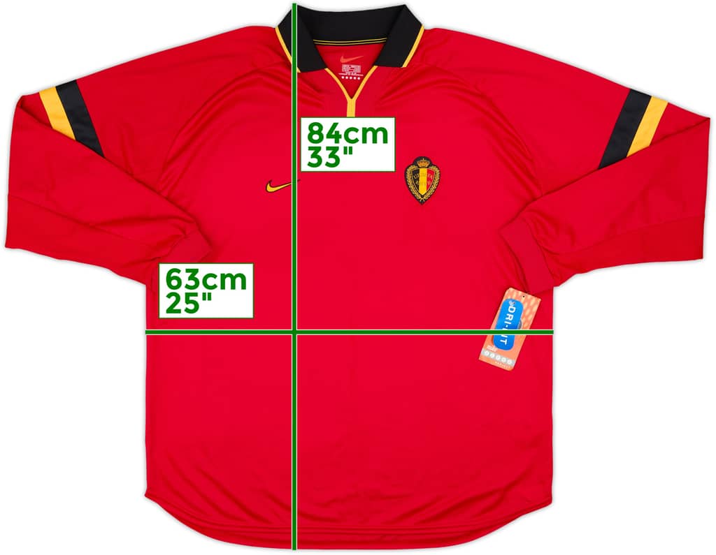 1999-00 Belgium Player Issue Home L/S Shirt (XL)