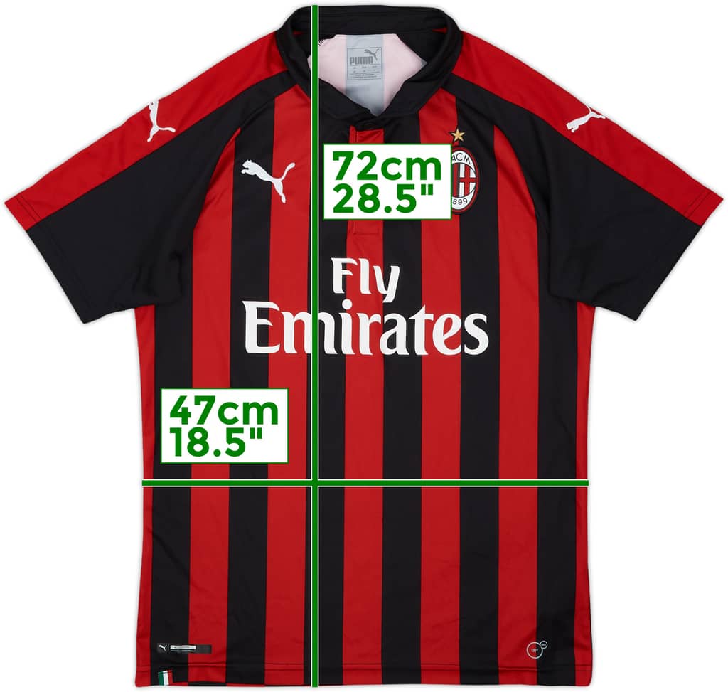 2018-19 AC Milan Home Shirt - 9/10 - (M)