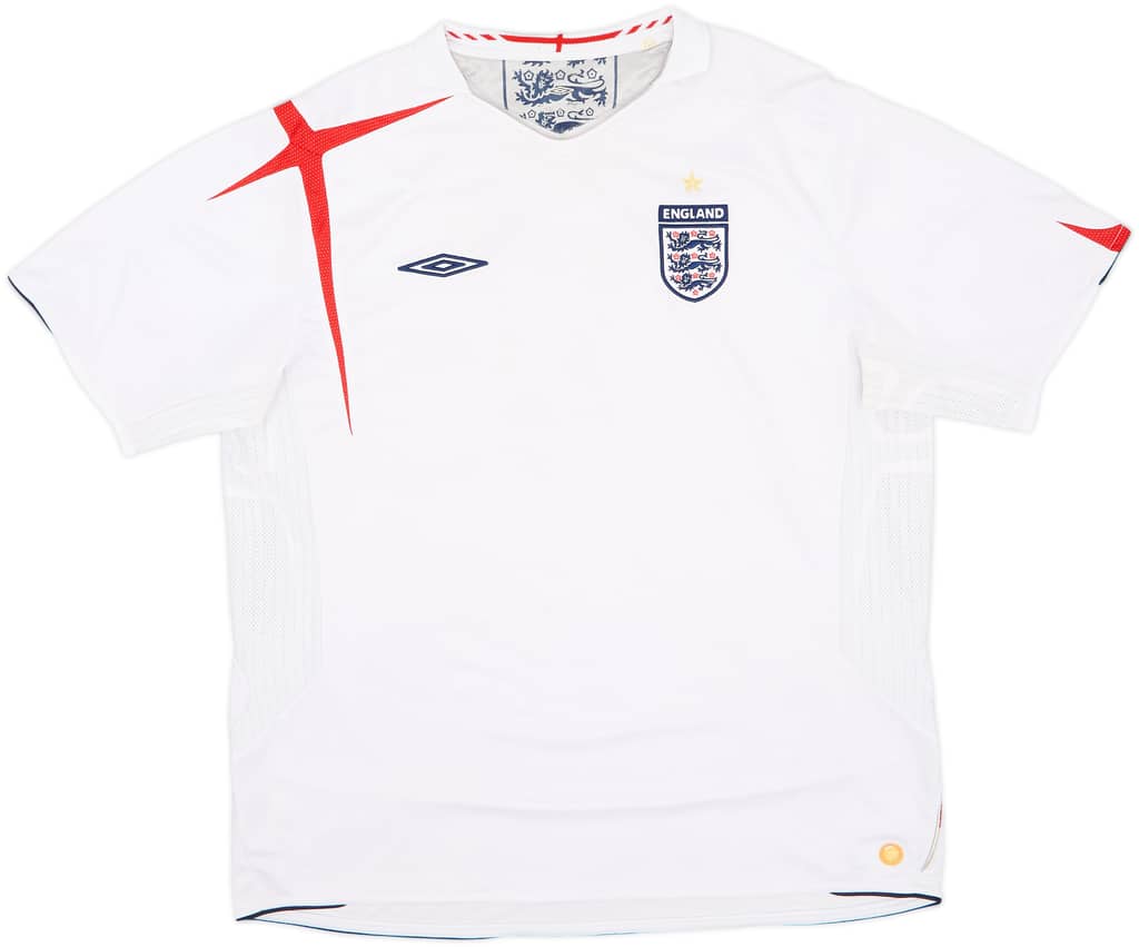 2005-07 England Home Shirt - 5/10 - (XXL)