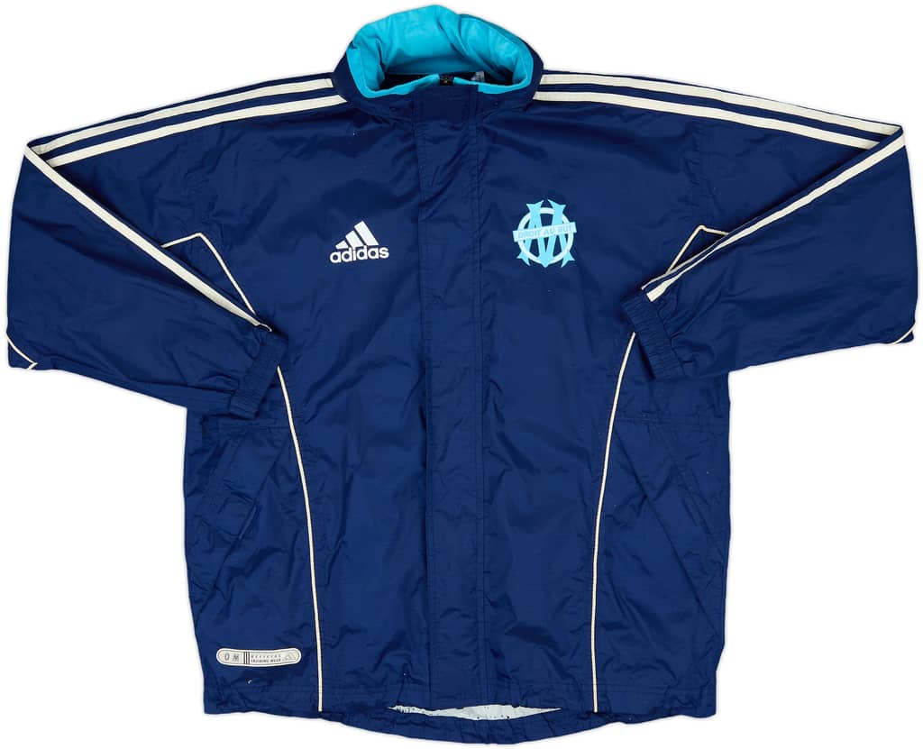 2000-01 Olympique Marseille adidas Hooded Rain Jacket - 6/10 - (L.Boys)