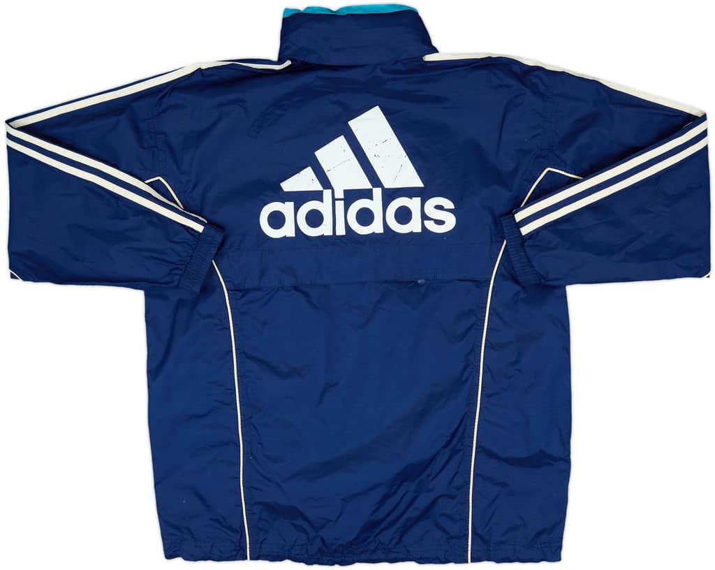 2000-01 Olympique Marseille adidas Hooded Rain Jacket - 6/10 - (L.Boys)