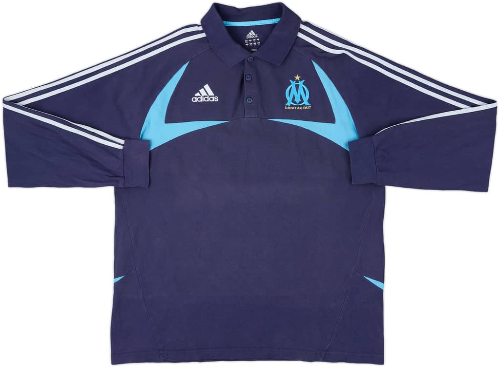 2007-08 Marseille adidas Polo L/S Shirt - 8/10 - (L/XL)